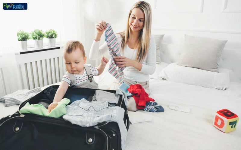 Pack the baby’s travel essentials